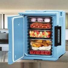 Mobile Insulated Food Pan Carrier End-Loading Food Warmer 6 Full-size Pans