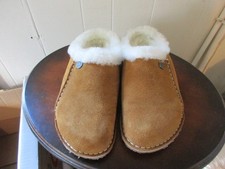 Birkenstock Zermatt size 38 Chestnut brown suede Shearling lined Slip on Clogs