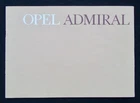 Opel Admiral A 1964 A4 12+2S brochure German brochure 1129