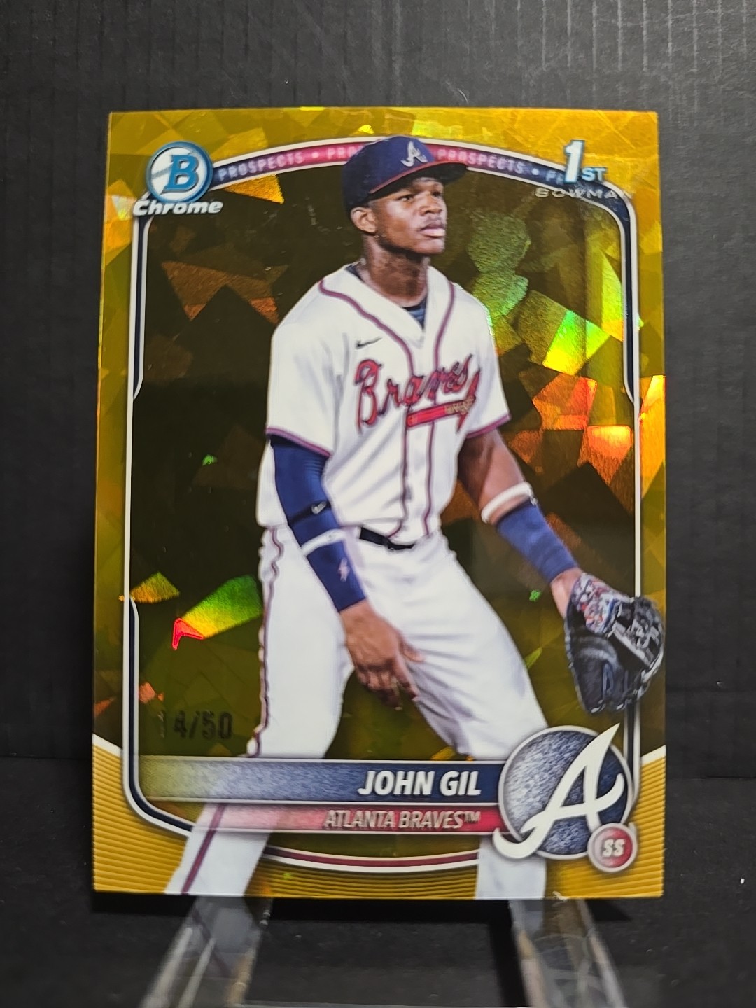 2025 Bowman Chrome Sapphire - John Gil #BCP-172 Gold Sapphire 1st Bowman 14/50