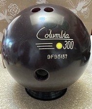 Columbia 300 Yellow Dot Bowling Ball Chocolate 15.12 lb RARE