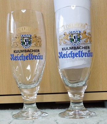 ''Kulmbacher Reichelbräu Edelherb , Bierglas, Tulpe, 0,25l, SQHm, 2 Stück