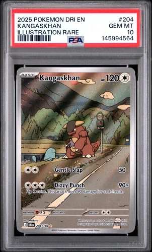 2025 POKEMON DRI EN-DESTINED RIVALS ILLUSTRATION RARE #204 KANGASKHAN PSA 10