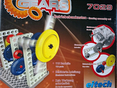 eitech GEARS Getriebebaukasten 7029, 116 Teile, Koffer,  8+