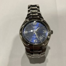 Casio EDIFICE Blue Dial Date Quartz Watch EF-106 Stainless