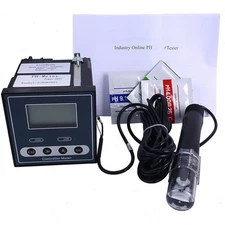 Industrial PH Controller Meter Tester with Range 0 to 14pH Accuracy ±0.02pH