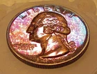 1960 Gem Proof Quarter 90% Silver Eye Candy  MONSTER   TONING  #220 ~ 1