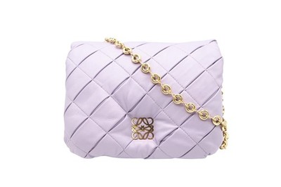 LOEWE puffer goya bagShoulder Bag purple lambskin52308
