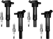 UF651 Ignition Coil & Spark Plugs Pack For Hyundai Tucson Elantra Kia Forte 9723