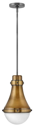 Hinkley Lighting 39057 Oliver 1 Light 9"W Mini Pendant - Brass - Picture 3 of 7