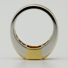 2,00 ct Diamant Ring 750 Gold 18K Bicolor Smaragd Unikat Solitär Zertifikat Gr55