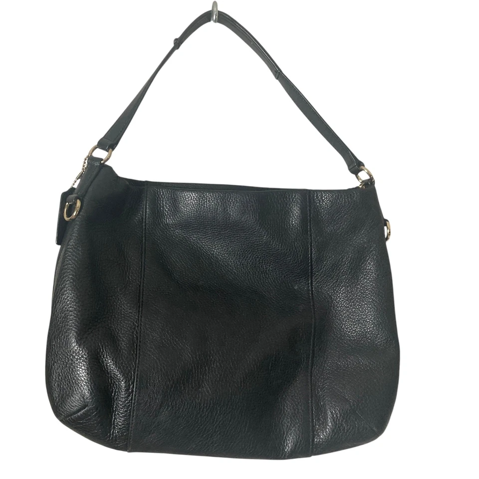 Coach Isabella Satchel Bag F35809 Black Pebbled Leather Handbag Authentic 13x9 - Image 2 of 4