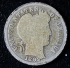1892 Barber Dime, AG, 1st Year of Issue