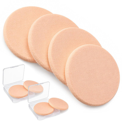 Runde Make up Schwamm 4 Stück Makeup Sponge Mit 2 Schachteln, Makeup Schwamm Mak