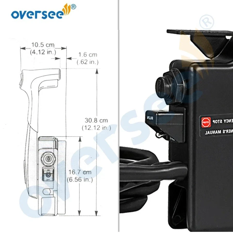 881170A15 Outboard Remote Control Box For Mercury Side Mount Trim & Tilt 8 Pin - Image 3 of 4
