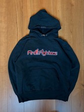 FDNY Fire Fighters Black Hoodie Medium M with Logo