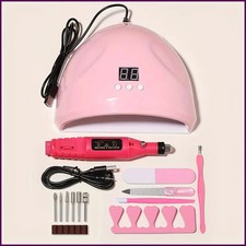 Professional USB Electric Nail Drill Polish File Kit with UV LED