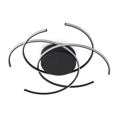 Lindby Deckenleuchte Deckenlampe LED schwarz Aluminium dimmbar warmweiß820