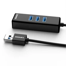 Lenovo A625 USB3.0 to Network Port Adapter RJ45 100M Converter 3-Port HUB