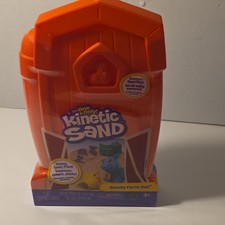 Kinetic Sand Sandy Farm Set with Sand, Farm Molds  Accessories for Ages 3 