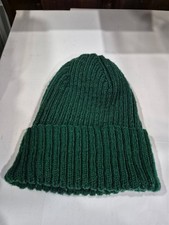 Youth Beanie Hat Cap Plain Knit Ski Skully Cuff Winter Warm Green B13