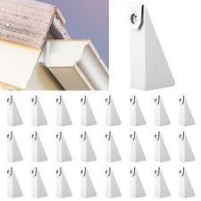 25Pcs 5in K Style Aluminum Gutter Wedges White Fascia Roof Pitch Install Kit