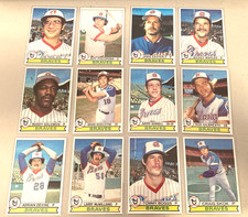 VINTAGE Lot of 12 Topps 1979 Atlanta Braves Baseball Player Cards -EX Condition