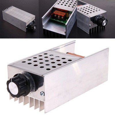 6000W Wechselspannungsregler Thyristor Dimmtthermostat mit Kühlkörper