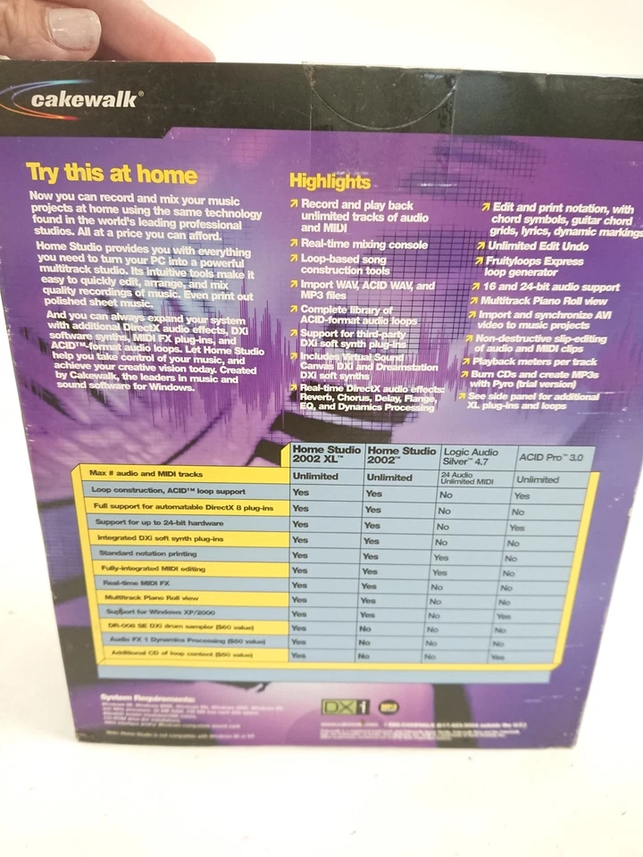 Cakewalk Home Studio XL 2002 Music Production Software Box Set PC CD - Image 2 of 4