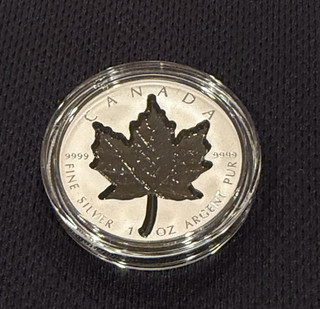 1oz .9999 Fine Silver Coin 2023 $20 Super Incuse Canadian Maple Leaf
