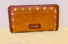 The Sak Women's Gold Accents Wallet Brown Leather
