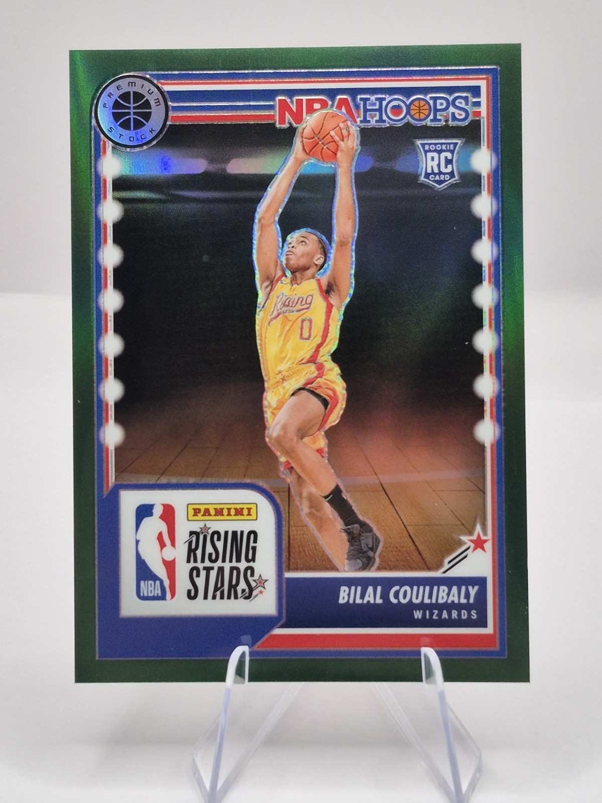 23-24 Hoops Premium Stock - Rising Stars Bilal Coulibaly #287 Green /75 (RC)
