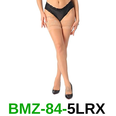 MERYLURE Thigh High Stockings, Women's Silicone Lace Top Semi Sheer, A-B