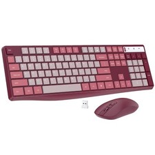 Wireless Keyboard and Mouse Combo 2.4G Full-Sized Ergonomic Keyboard Mouse 3 ...