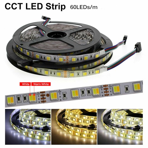 1/5m SMD 5050 LED Flexible Tape Strip Light DC12V 60leds / m RGB CCT RGBW RGBWW - Picture 21 of 25