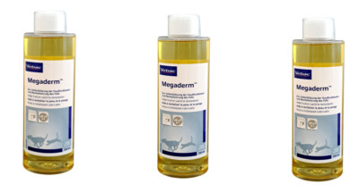 Megaderm von Virbac 3 x 250 ml bei Dermatose + übermäßigem Haarausfall