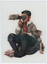 Norman Rockwell The Sphynx 7 3/4 x 10 1/2 Inch Lenticular 3-D Picture