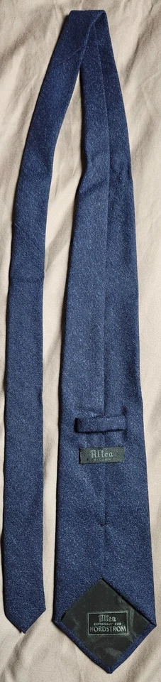 Corbata Altea Milano Hombre Azul Sólida 100% Lana Hecha en Italia Foto 2 de 4