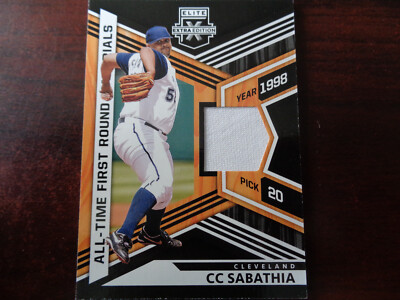 2021 Elite Extra Edition C.C. Sabathia Game Used JERSEY Relic ATFM-CS-Yankees