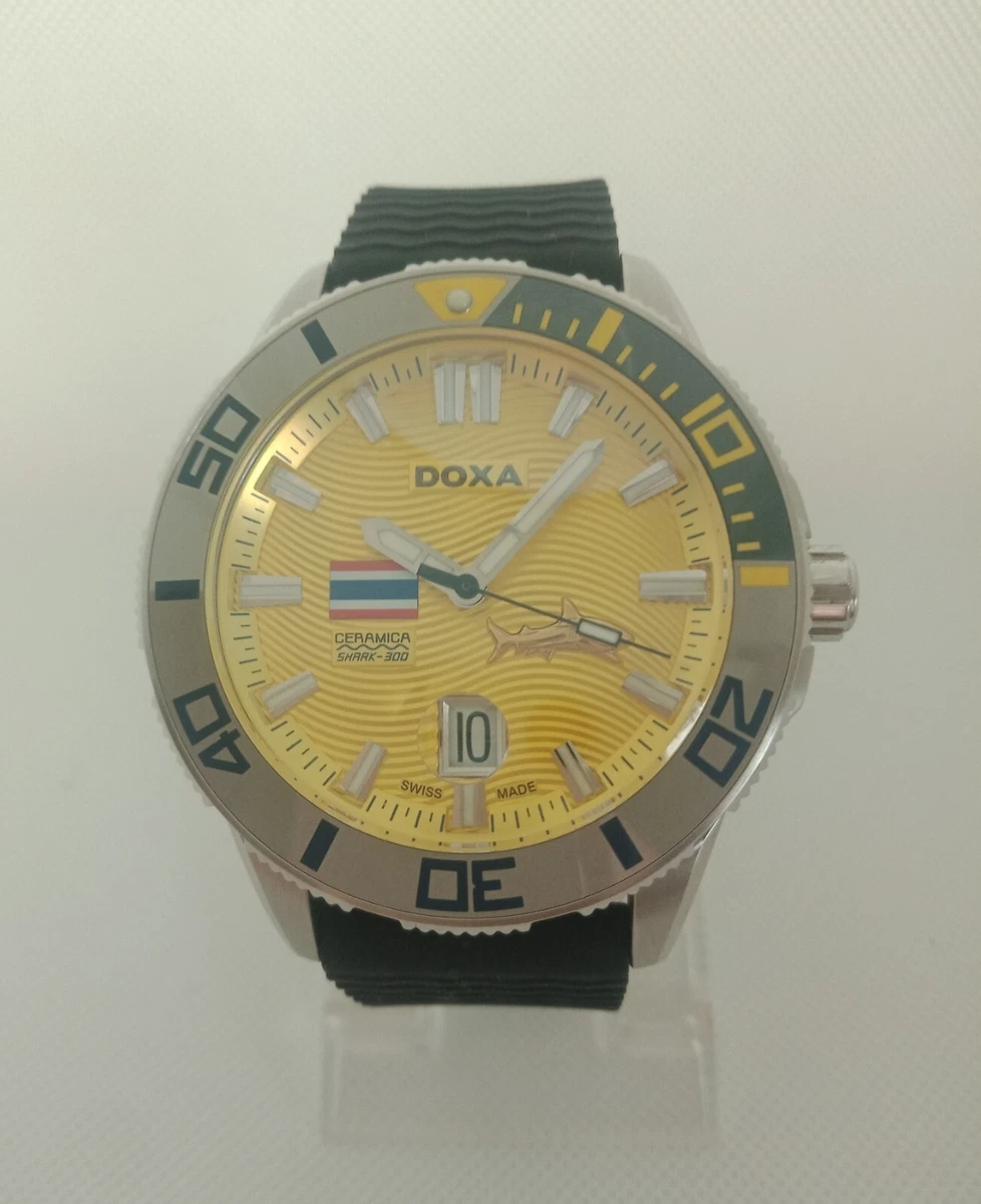 ULTRA RARE DOXA GOLDEN SHARK CERAMICA 300 THAILAND LTD EDITION 300 PCS