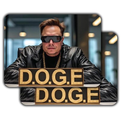 2-PACK DOGE Department of Govt. Efficiency Decal Car Laptop 4''X3  HI Resolution