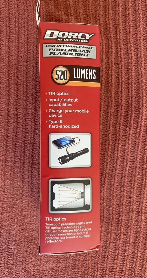 NOVA Lanterna Power Bank Recarregável Dorcy 41-4800 520 Lúmens - Imagem 3 de 4