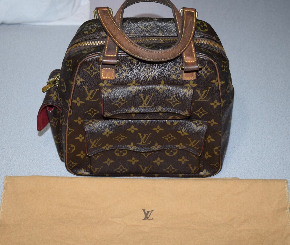 LOUIS VUITTON LV Excentri Cite Hand Bag Monogram Leather Brown Louis Vuitton Monogram Excentri-Cite – Modaselle main image 4