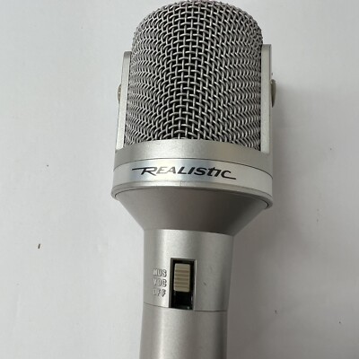 Realistic Stereo Back Microphone 33-1085 Japan Cords Vintage Not