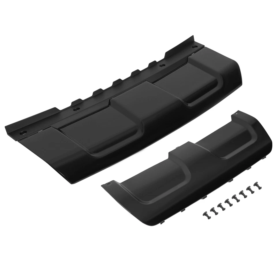 Cubierta de moldura de placa de deslizamiento de parachoques delantero + trasero negra para Range Rover Sport 2014-17 Foto 3 de 4