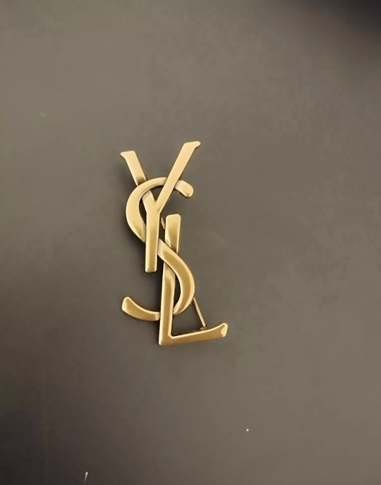 Saint Yves Laurent Vintage Brooch Pin Classic Golden (FREE SHIPPING)