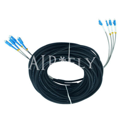50M Field Outdoor Fiber Cable LC-SC 4 Strand 9/125 Single Mode Fiber Patch Cord