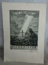 WW2 alte Grafik Radierung Sterbebild Ukraine 1941