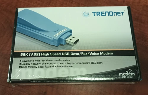 Trendnet 56K (V.92) High Speed USB Data/Fax/Voice Modem TFM-560U Sealed in box