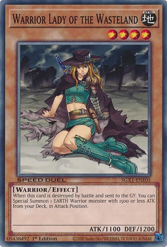Yugioh D.D. Warrior Lady SGX1-ENE04 Secret Rare 1st Edition Speed